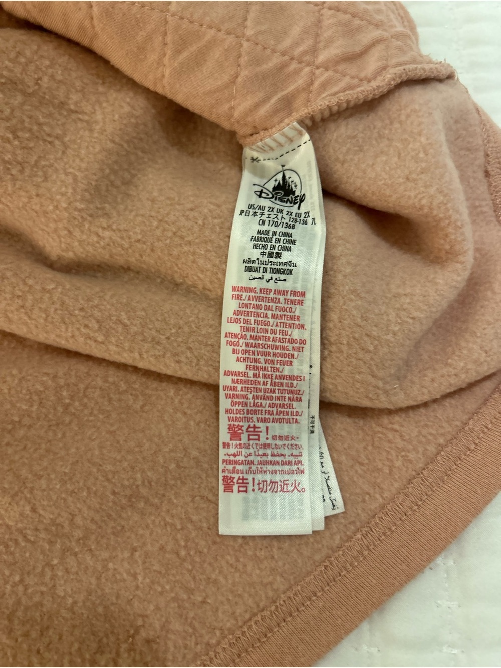 Disney Quilted Mickey Sweatshirt - Dusty Rose Pink. Size 2X - Picture 6 of 7